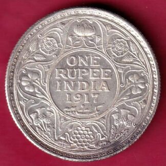 British India 1917 bombay mint George v Emperor One Rupee – FB6987