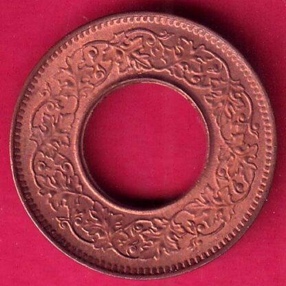 British india UNC king george vi 1944 LAHORE MINT one pice copper coin  – FB7122 - Image 2
