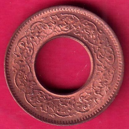 British india UNC king george vi 1944 LAHORE MINT one pice copper coin  – FB7127 - Image 2