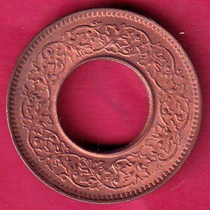 British india UNC king george vi 1944 LAHORE MINT one pice copper coin – FB7686 - Image 2