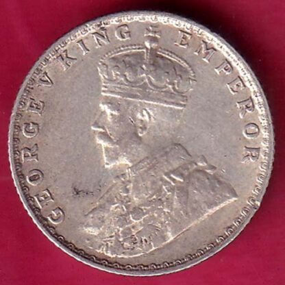 British India 1936 BOMBAY MINT George V 1/4 Rupee Silver coin  – FB7692 - Image 2