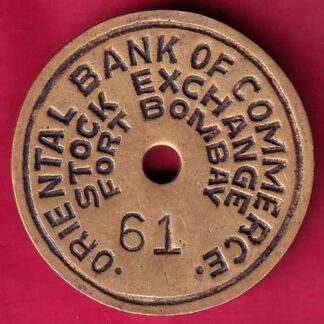 BANK TOKEN : ORIENTAL BANK OF COMMERCE STOCK EXCHANGE FORT BOMBAY 61 – FB7770
