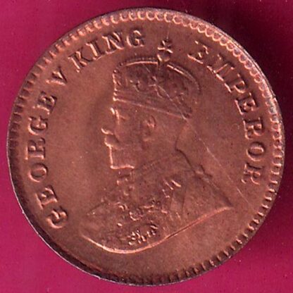 BRITISH INDIA 1926 GEORGE V 1/12 ANNA COPPER COIN  –FB7961 - Image 2