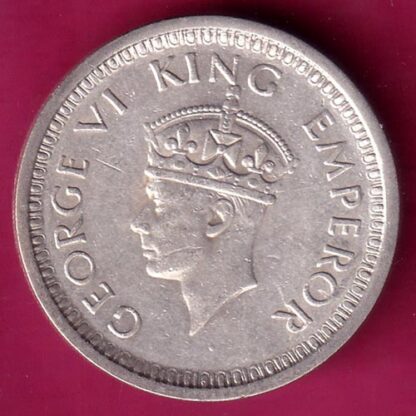 British india 1944 Bombay mint george vi one rupee silver coin–FB7964 - Image 2