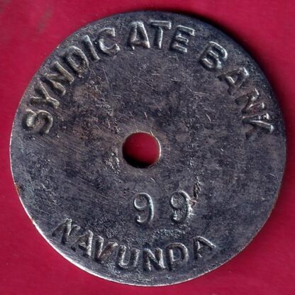 BANK TOKEN – SYNDICATE BANK NAVUNDA 99- FB7997 - Image 2