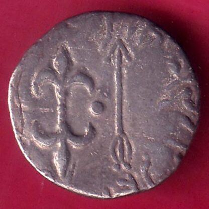 ANCIENT INDIA NAHAPAN DYNESTY KINGS PORTRAIT SILVER COIN - FB8007 - Image 2