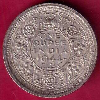 British india 1944 Bombay mint george vi one rupee silver coin– FB8023