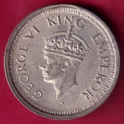 British india 1944 Bombay mint george vi one rupee silver coin– FB8023 - Image 2