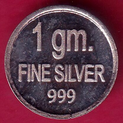 ROUND SILVER TOKEN : Weight – 1.01 gm: GOA  – FB8122