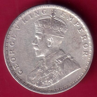 British India 1918  George v One Rupee silver coin– FB8234 - Image 2