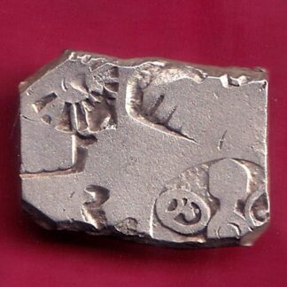 ANCIENT INDIA MAURYAN PERIOD ANIMAL STANDING MAGADH DYNASTY SILVER PUNCHMARK – FB8253