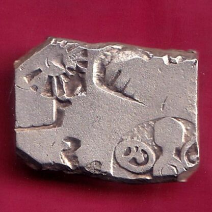 ANCIENT INDIA MAURYAN PERIOD ANIMAL STANDING MAGADH DYNASTY SILVER PUNCHMARK – FB8253
