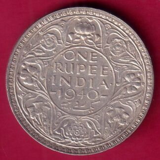 British India 1940 BOMBAY MINT George VI Bombay Mint One Rupee– FB8255