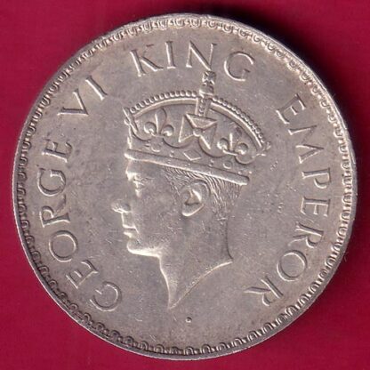 British India 1940 BOMBAY MINT George VI Bombay Mint One Rupee– FB8255 - Image 2