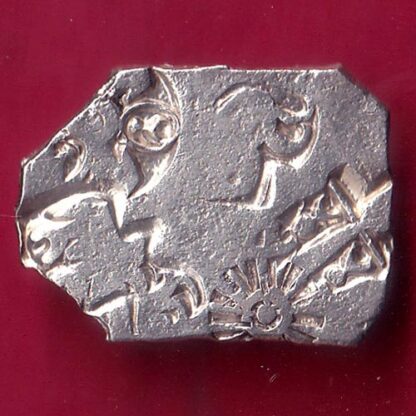 ANCIENT INDIA MAURYAN PERIOD ANIMAL STANDING MAGADH DYNASTY SILVER PUNCHMARK – FB8268