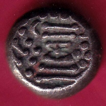 ANCIENT INDIA GADHAYA DYNASTY KING PORTRAIT COIN – F1723 - Image 2