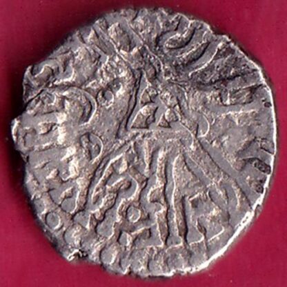 ANCIENT INDIA KSHATRAP DYNASTY KING PORTRAIT SILVER COIN – F1856 - Image 2