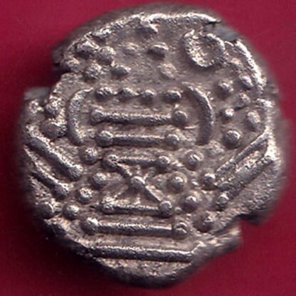 ANCIENT INDIA GADHAYA DYNASTY KING PORTRAIT COIN - F1880 - Image 2