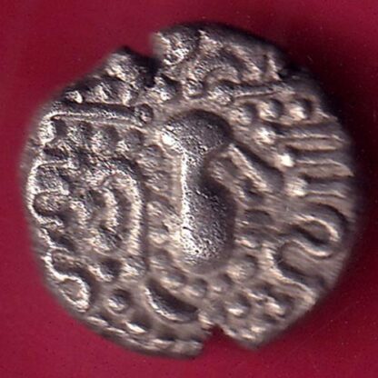 ANCIENT INDIA GADHAYA DYNASTY KING PORTRAIT COIN - F1880