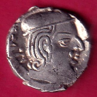 ANCIENT INDIA KSHATRAP DYNASTY KING PORTRAIT SILVER COIN- F1895