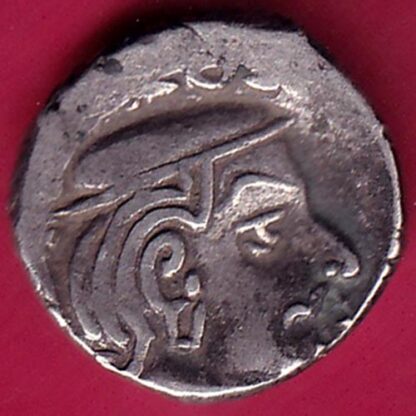 ANCIENT INDIA KSHATRAP DYNASTY KING PORTRAIT SILVER COIN- F1918