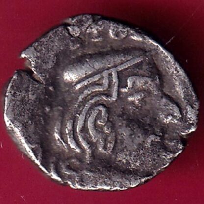 ANCIENT INDIA KSHATRAP DYNASTY KING PORTRAIT SILVER COIN- F1936