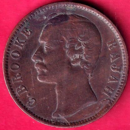Sarawak 1 Cent - Charles C. Brooke Rajah- F1947 - Image 2