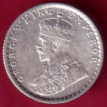British India 1936 George V 1/4 Rupee Silver coin-FB8529 - Image 2