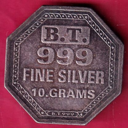 SILVER TOKEN : W – 10.02 gm : BHARAT TRADARS KALASH & SWASTIKA MARKRE BARR – FB8561 RA - Image 2