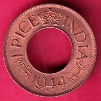 british india king george vi 1944 LAHORE MINT one pice copper coin – FB8792