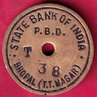 TOKEN: STATE BANK OF INDIA  BR. BHOPAL 38 :- FB8823