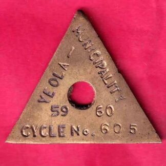 CYCLE TOKEN: YEOLA MUNCIPALITY CYCLE 59 60 NO. 605 :- FB8880