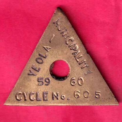 CYCLE TOKEN: YEOLA MUNCIPALITY CYCLE 59 60 NO. 605 :- FB8880