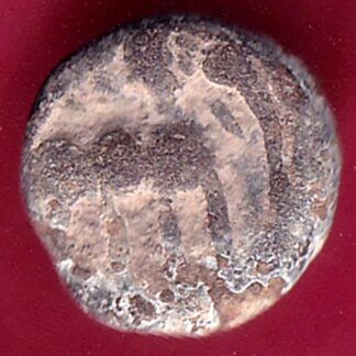 ANCIENT INDIA SATAVAHANA IKSHVAKU DYNASTY LEAD UNIT ELEPHANT STANDING COIN– F1693