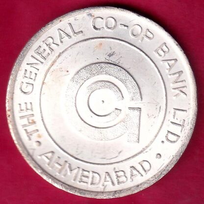 SILVER TOKEN: Weight – 9.97 gm THE GENERAL CO-OP BANK LTD. AHMEDABAD SHREE MAHALAXMI TOKEN –F1791 - Image 2