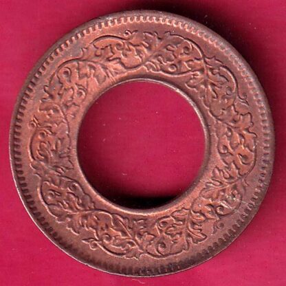 British india king george vi unc 1944 LAHORE MINT one pice copper coin– F1815 - Image 2