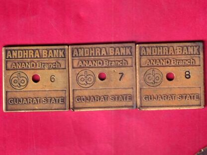 BANK TOKEN ANDHAR BANK ANAND BRANCH GUJARAT STATE NO. 6 7 8  – FB8407