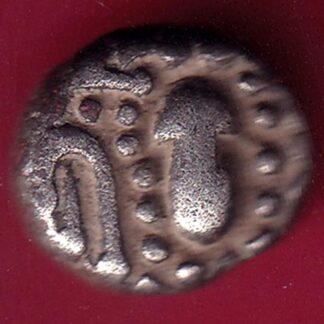 ANCIENT INDIA GADHAYA DYNASTY KING PORTRAIT COIN- - FB8599