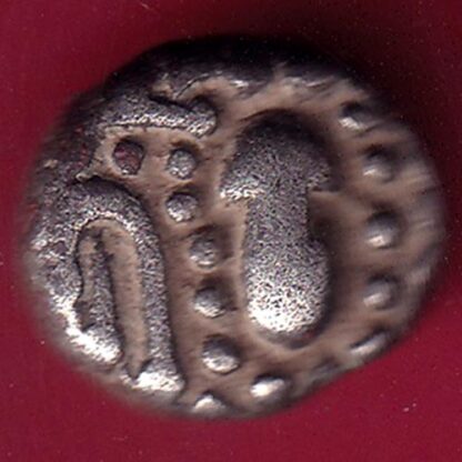 ANCIENT INDIA GADHAYA DYNASTY KING PORTRAIT COIN- - FB8599
