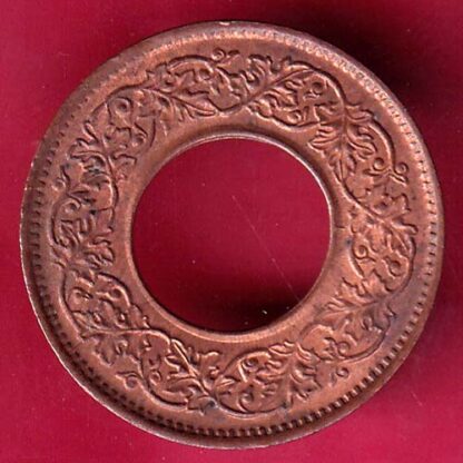 british india king george vi 1943 one pice beautiful copper coin –F2351 - Image 2