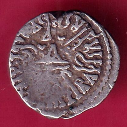 ANCIENT INDIA KSHATRAP DYNASTY KING PORTRAIT SILVER COINR – F2370 - Image 2