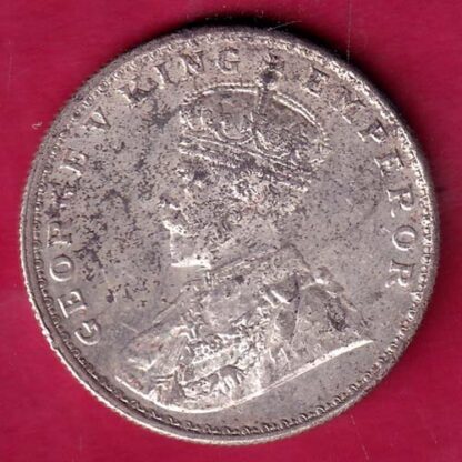 British India 1919 Bombay Mint George v One Rupee Silver coin - F2432 - Image 2