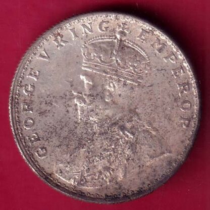 British India 1919 Bombay Mint George v One Rupee Silver coin - F2437 - Image 2