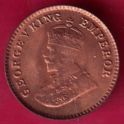 BRITISH INDIA 1926 GEORGE V 1/12 ANNA COPPER COIN  - F2449 - Image 2