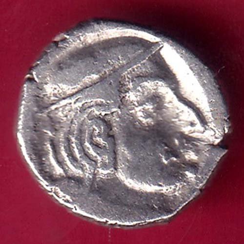 ANCIENT INDIA KSHATRAP DYNASTY KING PORTRAIT SILVER COIN - F2453