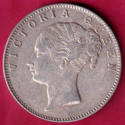 EAST INDIA COMPANY 1840 CONTINIOUS LEGEND VICTORIA QUEEN 1 RUPEE SILVER  - F2457