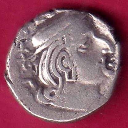 ANCIENT INDIA KSHATRAP DYNASTY KING PORTRAIT SILVER COIN - F2459