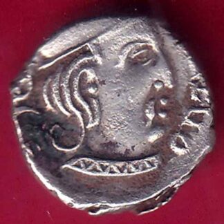 ANCIENT INDIA KSHATRAP DYNASTY KING PORTRAIT SILVER COIN - F2509