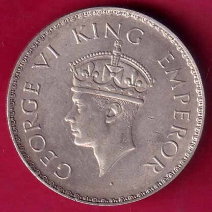 BRITISH INDIA 1940 BOMBAY MINT GEORGE VI ONE RUPEE BEAUTIFUL SILVER COIN -  F2514 - Image 2
