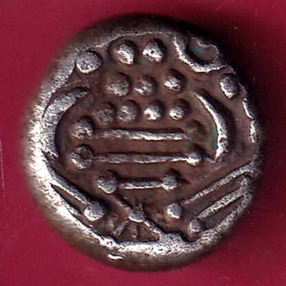 ANCIENT INDIA GADHAYA DYNASTY KING PORTRAIT COIN - F2516 - Image 2